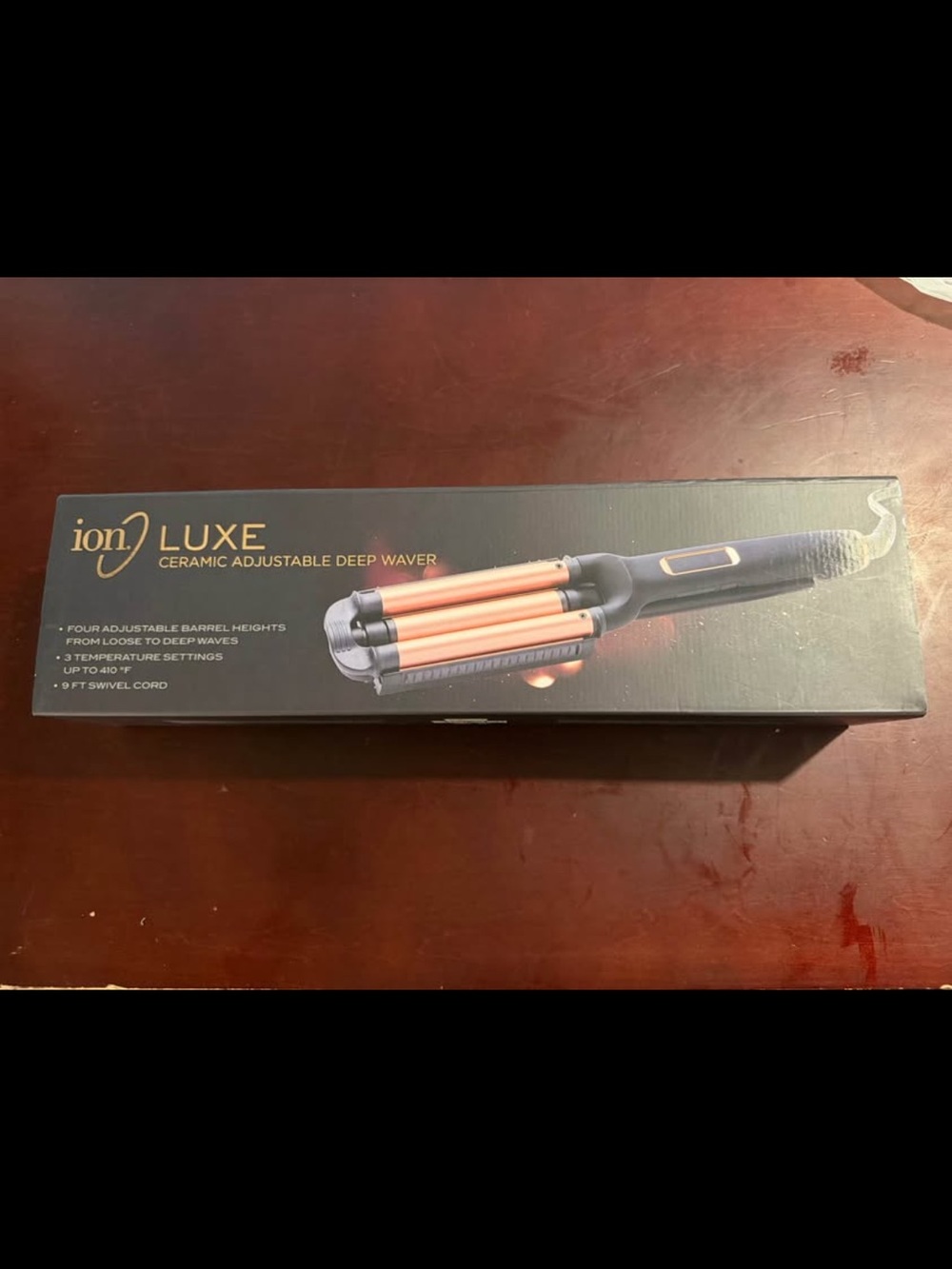 Ceramic Adjustable Deep Waver - Black with Copper Barrels